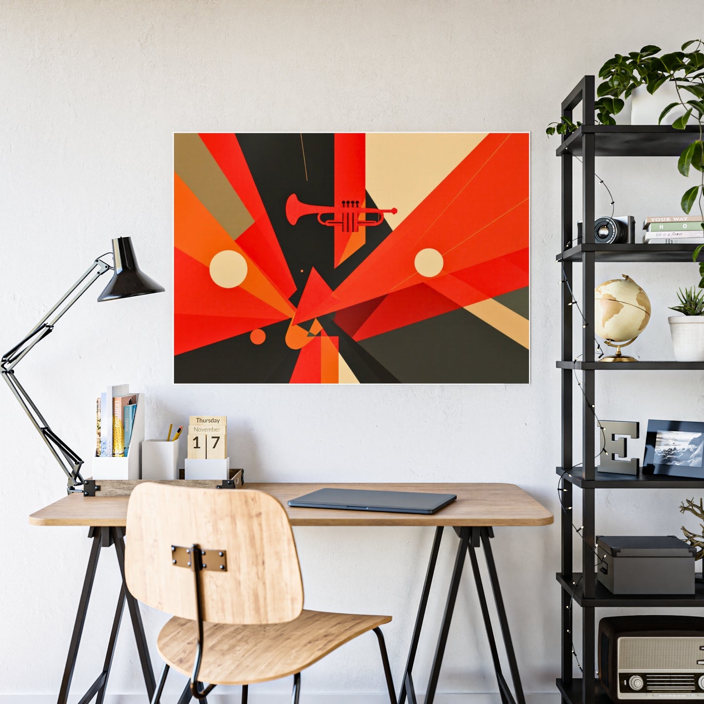 Jazz-Inspired Glossy Poster Art | Abstract Donna III