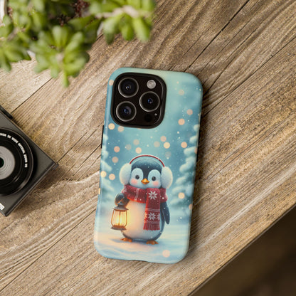 Christmas Snuggles Penguin Phone Case