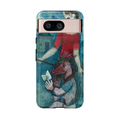 Tough Phone Case for iPhone, Samsung and Google Pixel - Chagall, The Angel and the Reader (1930)