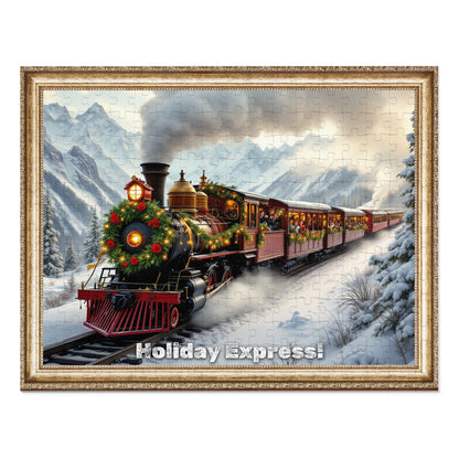 Holiday Express Jigsaw Puzzle with Metal Tin – A Festive Winter Train Adventure