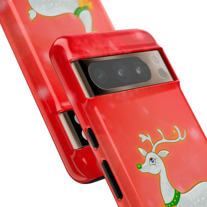Festive Reindeer No.3 – Santa Hat with Holiday Lights Design for iPhone, Samsung & Google Models