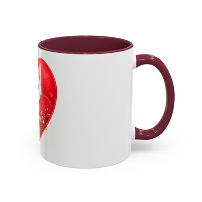 Adorable White Kitten Valentine's Day Mug – Cute & Romantic Gift (11oz)