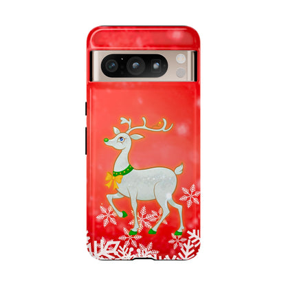 Festive Reindeer No.3 – Santa Hat with Holiday Lights Design for iPhone, Samsung & Google Models
