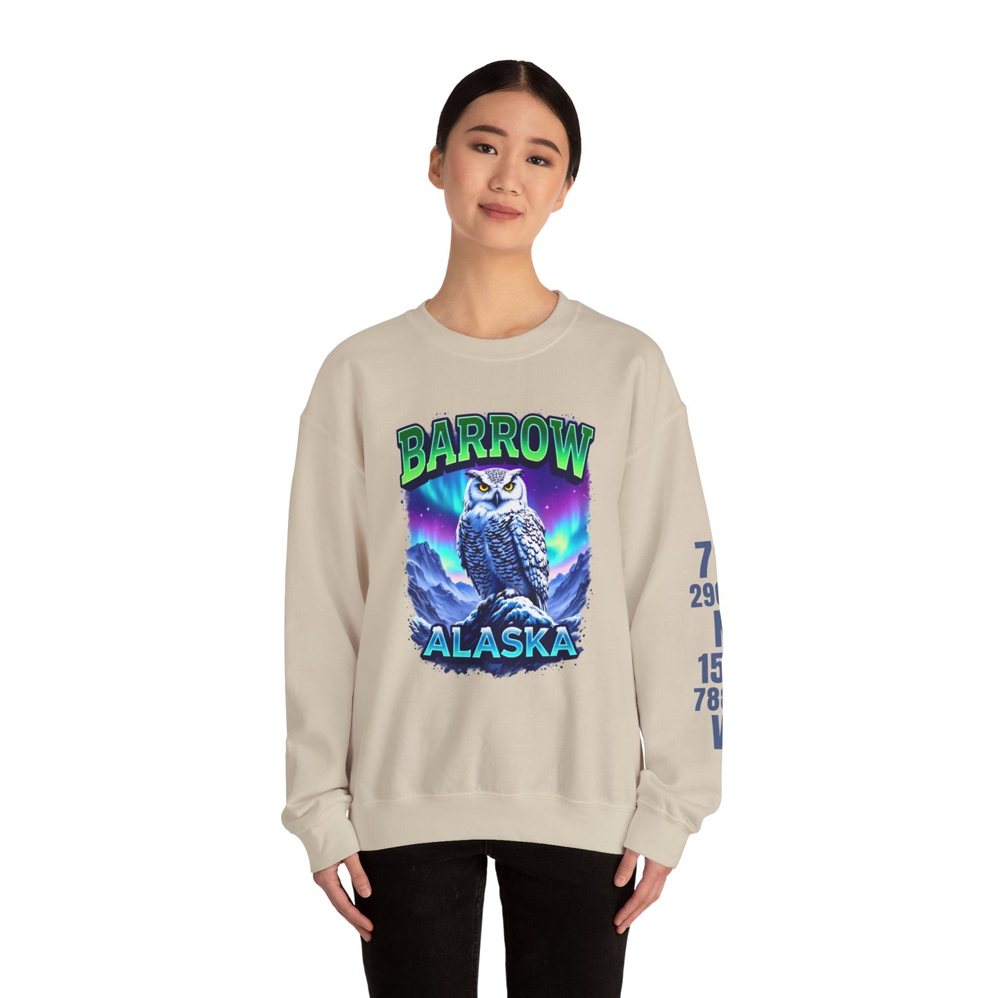 Barrow Owl Cotton Crewneck Sweatshirt | Wild Alaska Series Edition 🦅🇨🇦