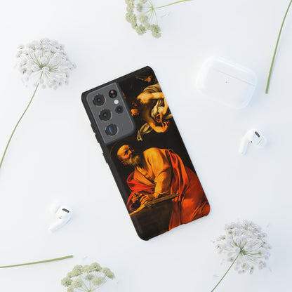 Tough Phone Case for iPhone, Samsung and Google Pixel - Caravaggio, Inspiration of St. Matthew (1602)