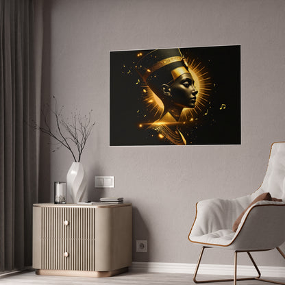 Jazz-Inspired Glossy Poster Art | Nefertiti Reimagined