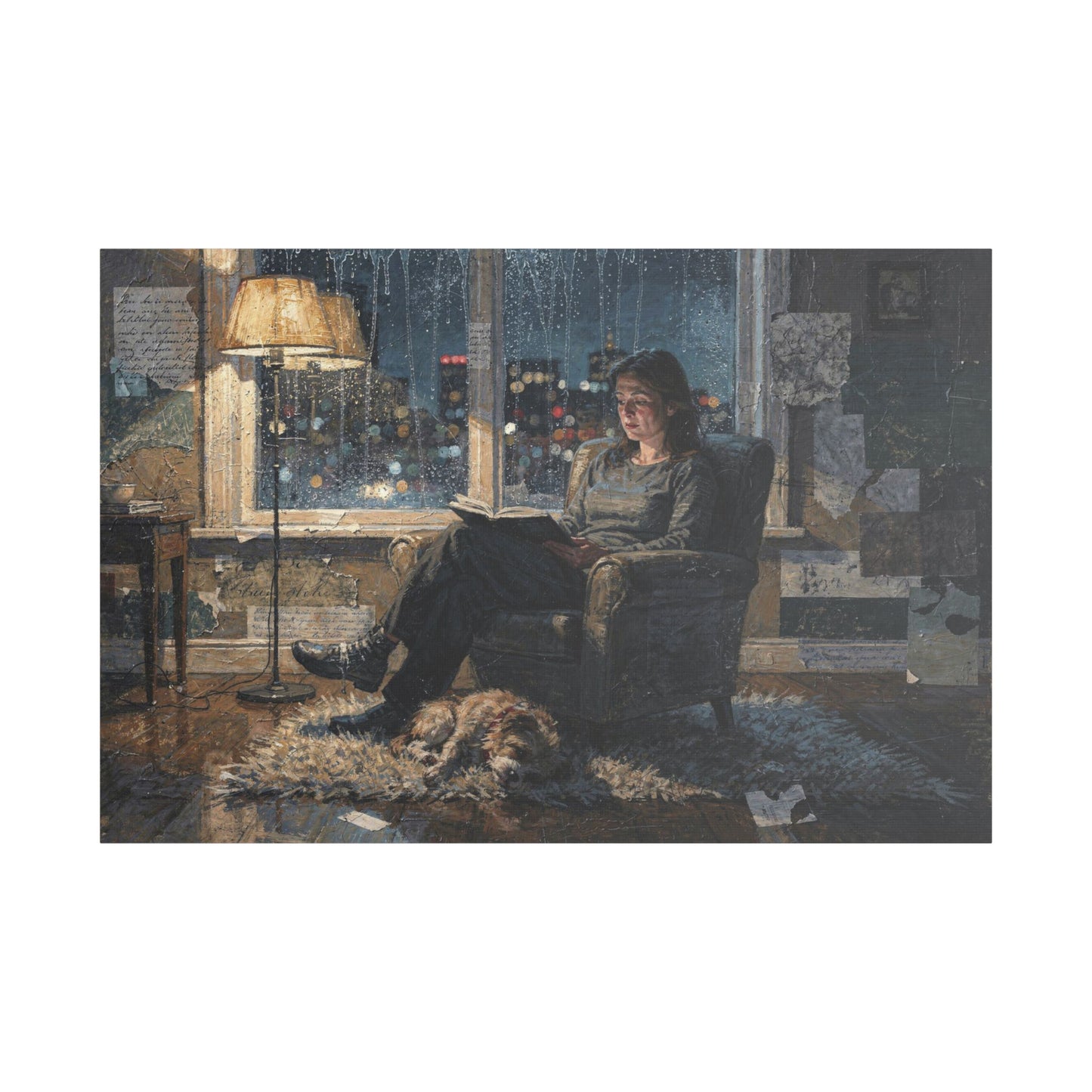 Quiet Evenings – A Reader, a Dog, and the City at Night