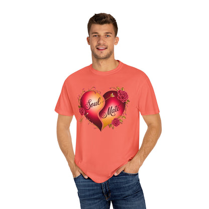 Comfort Colors 1717 Unisex Garment-Dyed T-shirt - "Soul Mate" Couple’s T-Shirts – Romantic Matching Valentine’s Day Gift