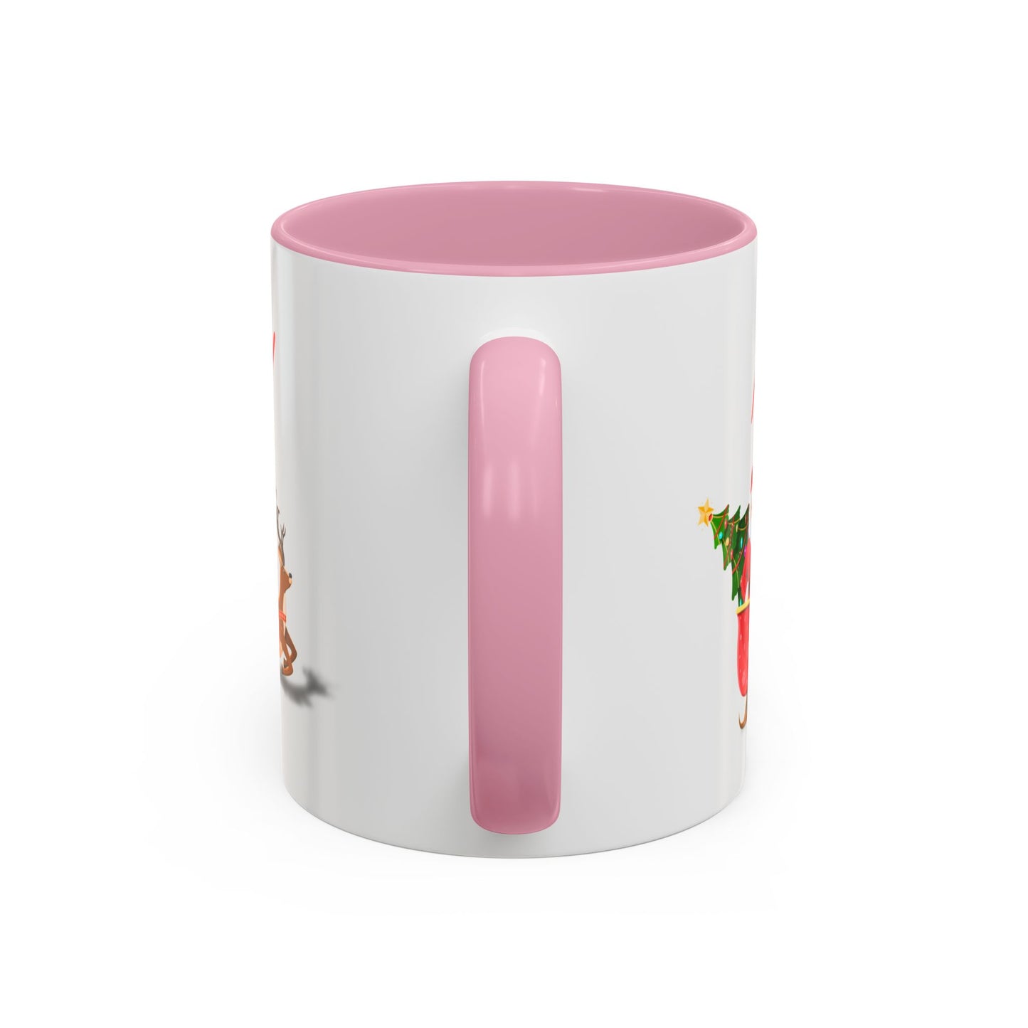 Merrily On High! Santa & Reindeer Mug