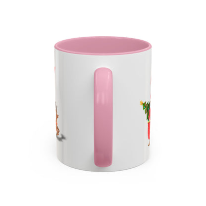 Merrily On High! Santa & Reindeer Mug