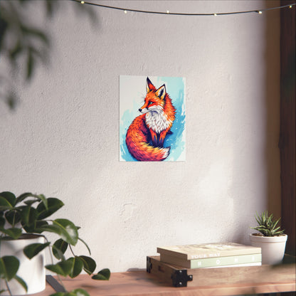 Vibrant Fox Illustration - Bold Artistic Wildlife