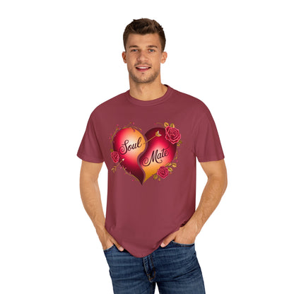 Comfort Colors 1717 Unisex Garment-Dyed T-shirt - "Soul Mate" Couple’s T-Shirts – Romantic Matching Valentine’s Day Gift