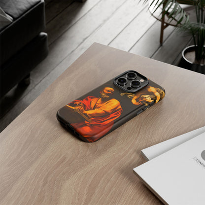 Tough Phone Case for iPhone, Samsung and Google Pixel - Caravaggio, Inspiration of St. Matthew (1602)
