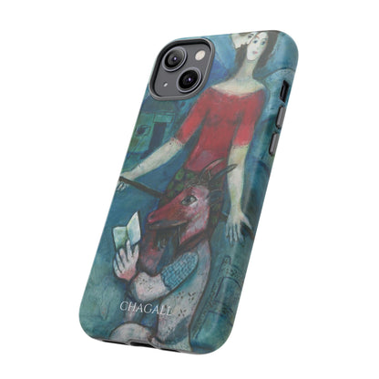 Tough Phone Case for iPhone, Samsung and Google Pixel - Chagall, The Angel and the Reader (1930)