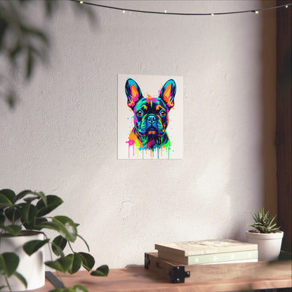 Neon Drip French Bulldog - Vibrant Pop Art