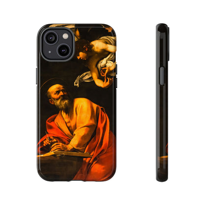 Tough Phone Case for iPhone, Samsung and Google Pixel - Caravaggio, Inspiration of St. Matthew (1602)