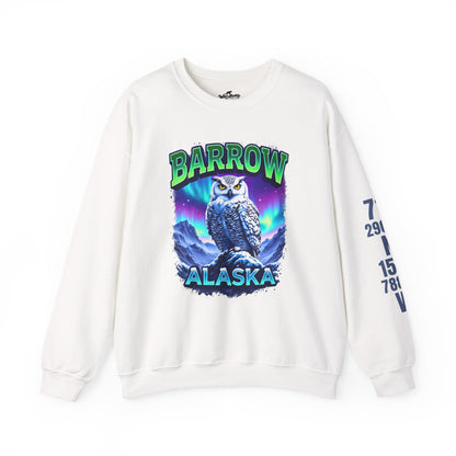 Barrow Owl Cotton Crewneck Sweatshirt | Wild Alaska Series Edition 🦅🇨🇦