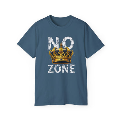 NO KINGS ZONE Graphic Tee | Streetwear T-Shirt with Royal Crown Design