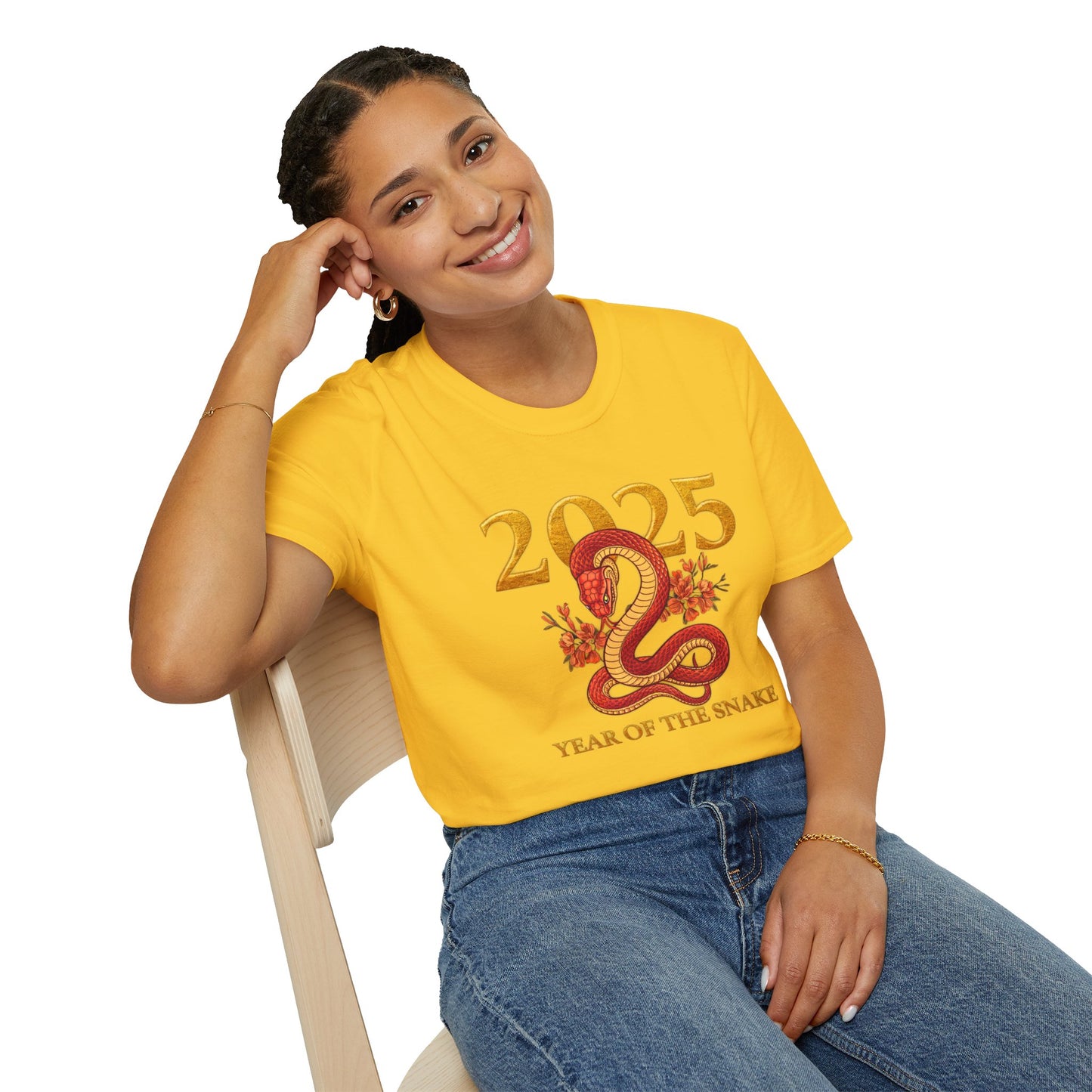 Gildan 64000 Unisex Softstyle Short-sleeve Tee | 2025 Year of the Snake Chinese New Year Design