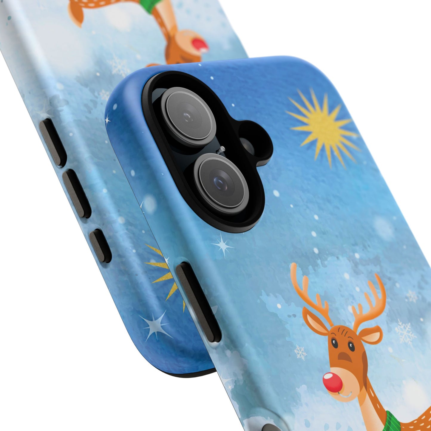 Festive Reindeer No.2 – Santa Hat with Holiday Lights Design for iPhone, Samsung & Google Models