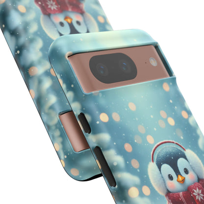 Christmas Snuggles Penguin Phone Case