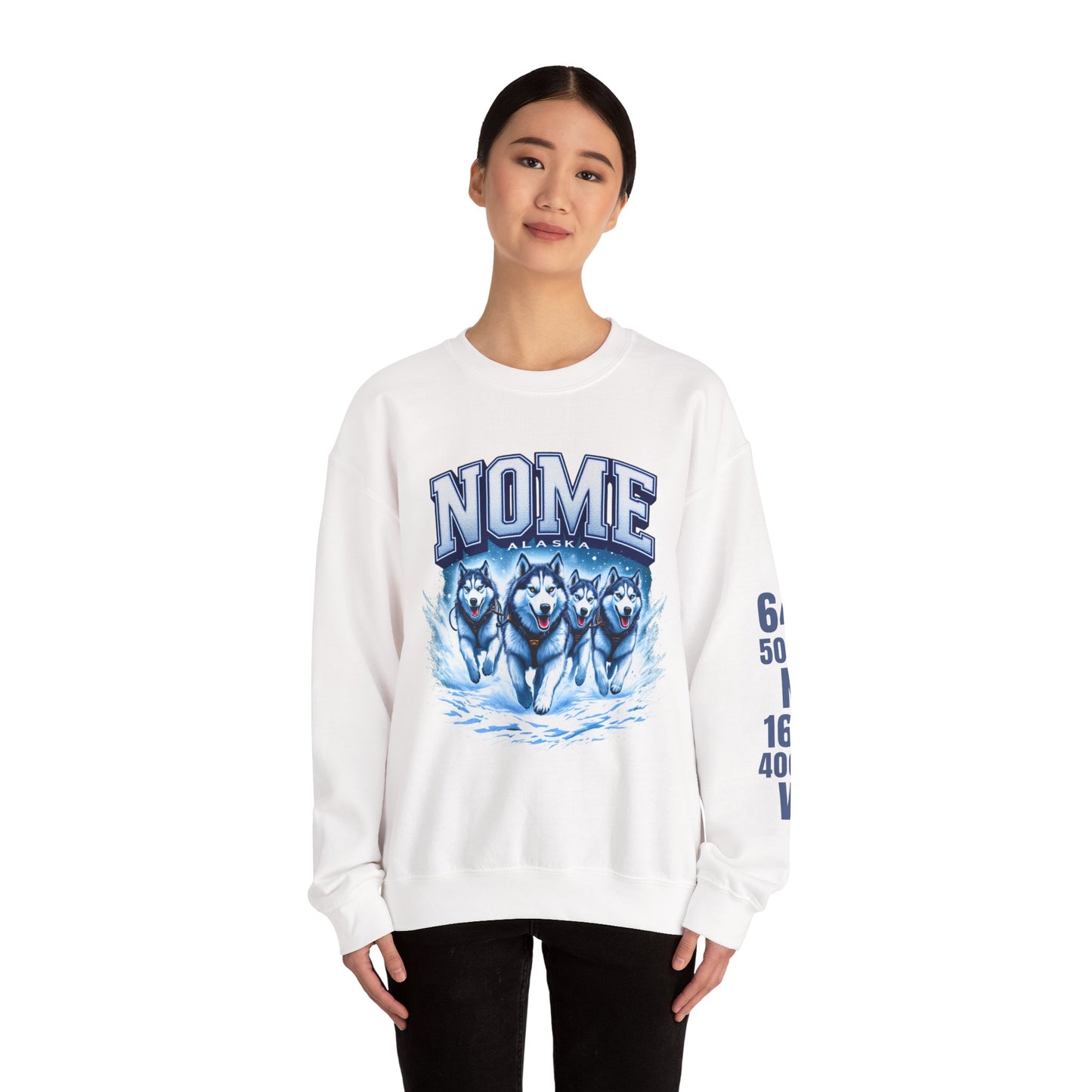 Nome Huskies Cotton Crewneck Sweatshirt | Wild Alaska Series Edition 🐺❄️
