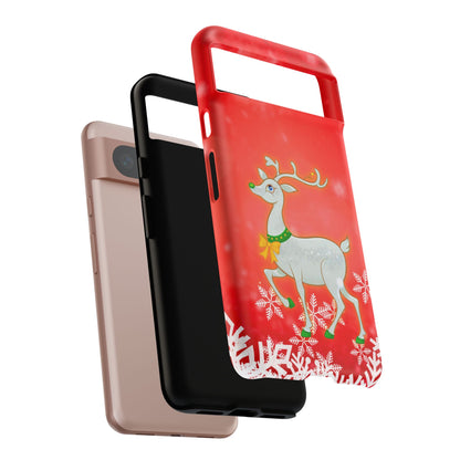 Festive Reindeer No.3 – Santa Hat with Holiday Lights Design for iPhone, Samsung & Google Models