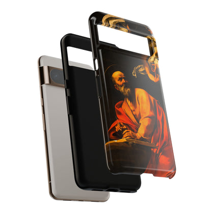 Tough Phone Case for iPhone, Samsung and Google Pixel - Caravaggio, Inspiration of St. Matthew (1602)