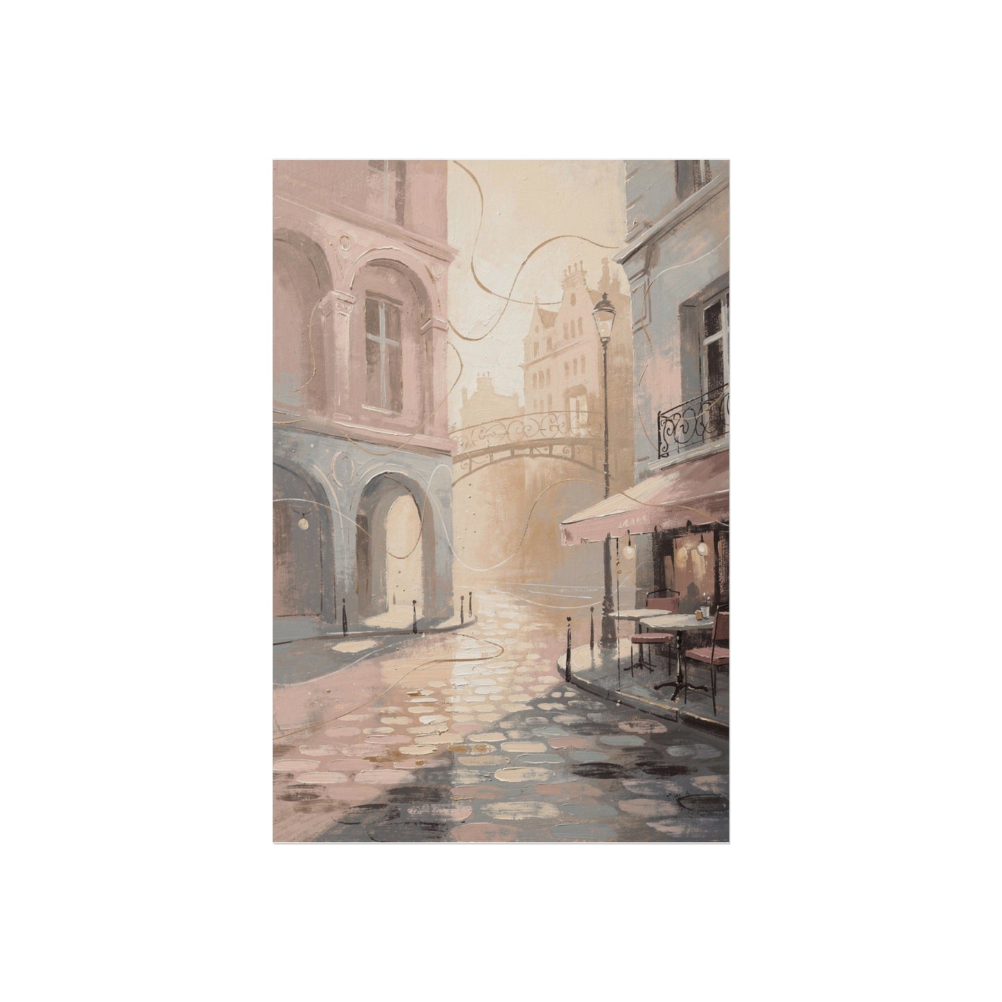 Morning Light Over a Paris Café Terrace (Poster)