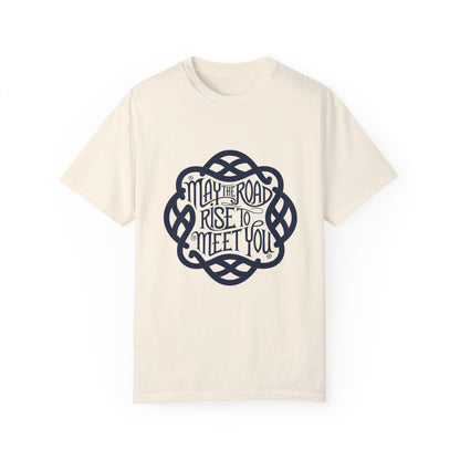 Comfort Colors 1717 Unisex Garment-Dyed T-shirt - May the Road Rise to Meet You – Celtic Knotwork Irish Blessing Tee