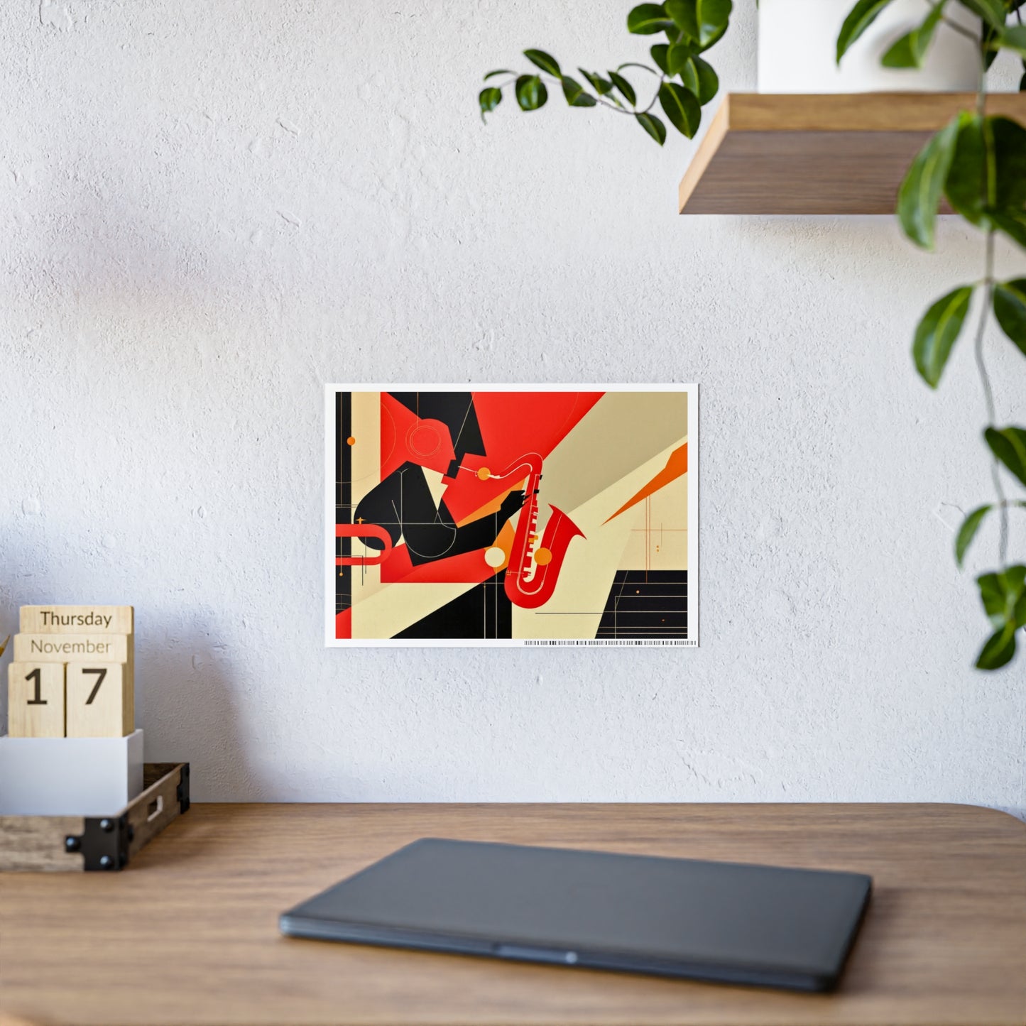 Jazz-Inspired Glossy Poster Art | Abstract Donna I