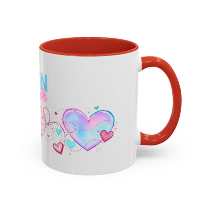 Mon amour/Pour toujours Valentine's Day Mug Set– Romantic French Gift for Couples [1 of 2] (11oz, 15oz)
