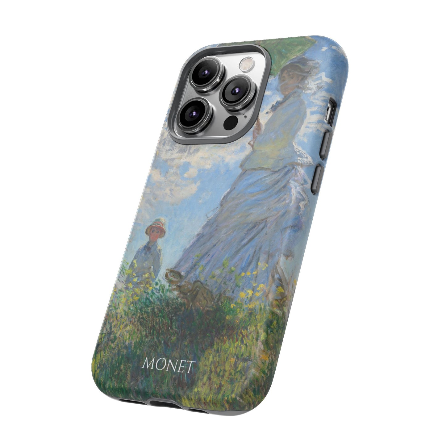 Tough Phone Case for iPhone, Samsung and Google Pixel - Monet, Woman with a Parasol - Madame Monet and Her Son (1875)