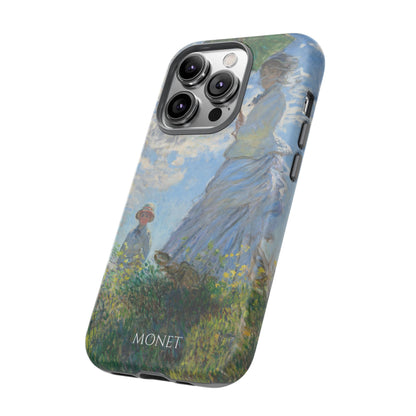 Tough Phone Case for iPhone, Samsung and Google Pixel - Monet, Woman with a Parasol - Madame Monet and Her Son (1875)