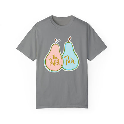 Comfort Colors 1717 Unisex Garment-Dyed T-shirt - "The Perfect Pair" Cute Pear-Themed Design (v1)