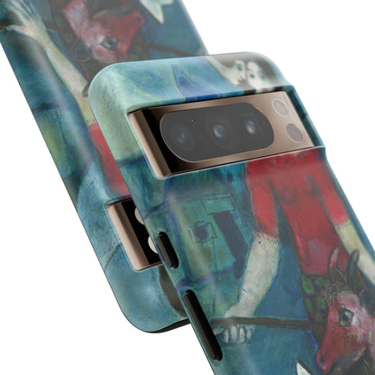 Tough Phone Case for iPhone, Samsung and Google Pixel - Chagall, The Angel and the Reader (1930)