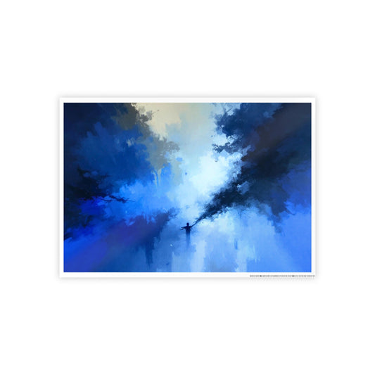 Jazz-Inspired Glossy Poster Art | Blue Horizon