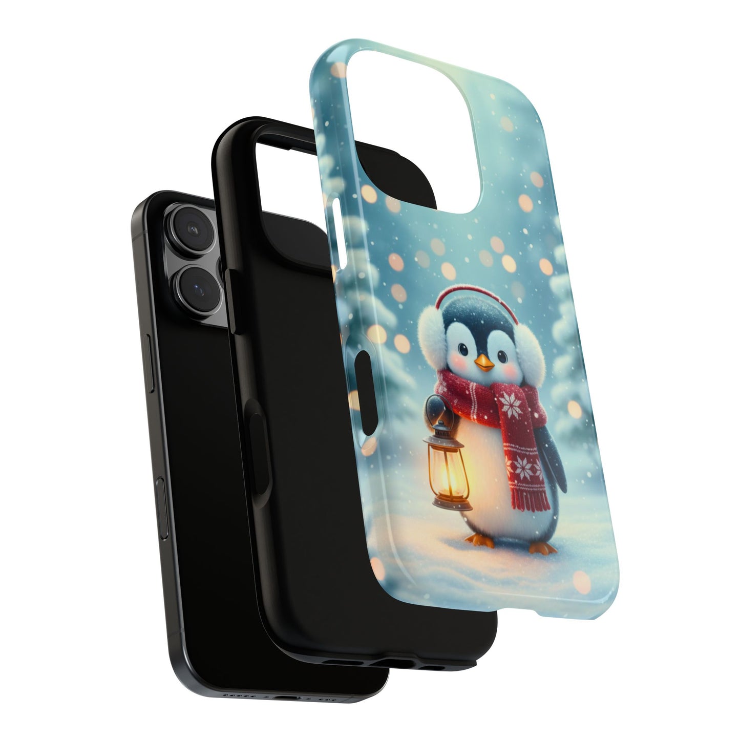 Christmas Snuggles Penguin Phone Case