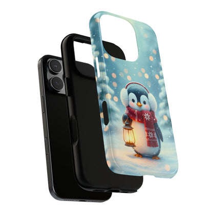 Christmas Snuggles Penguin Phone Case