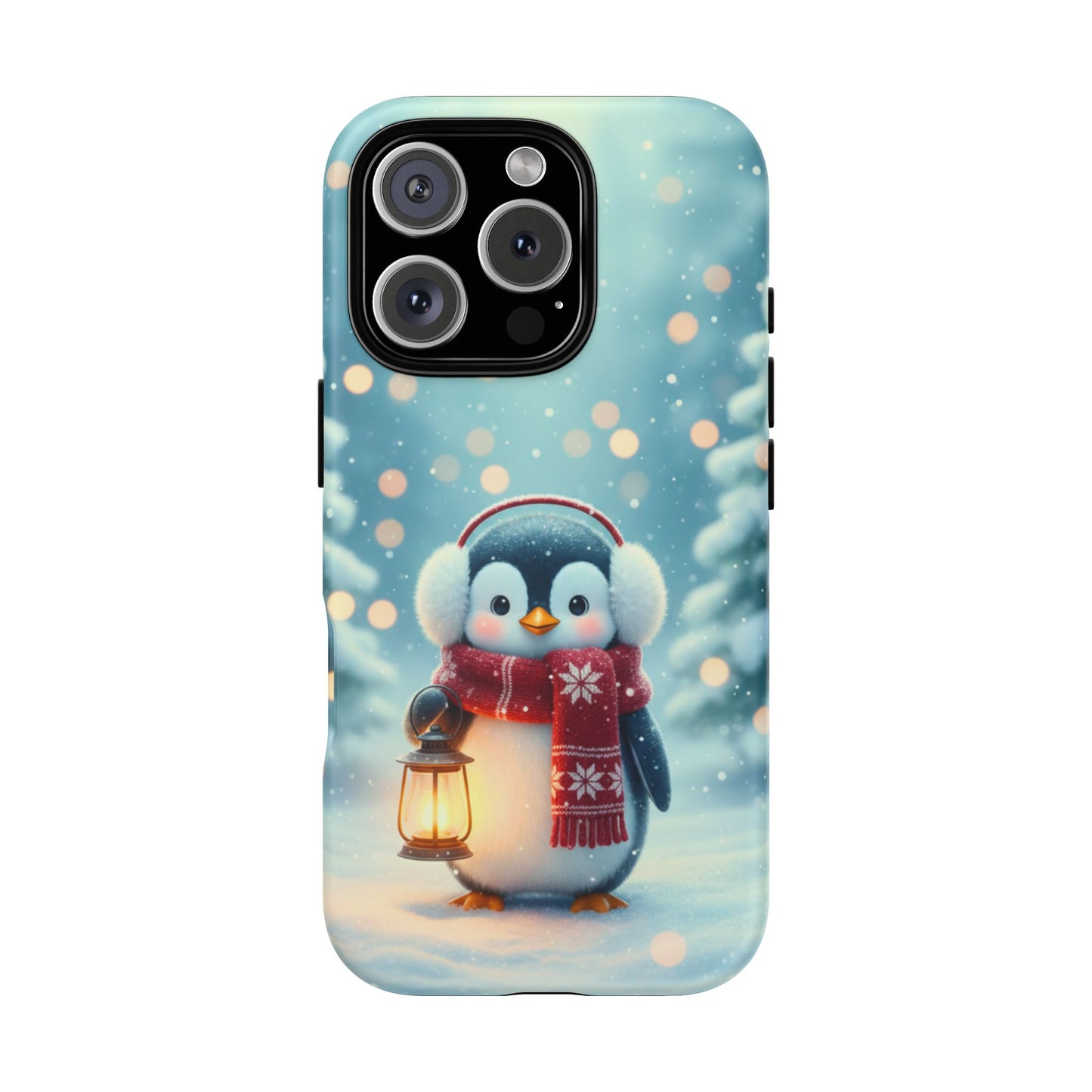 Christmas Snuggles Penguin Phone Case