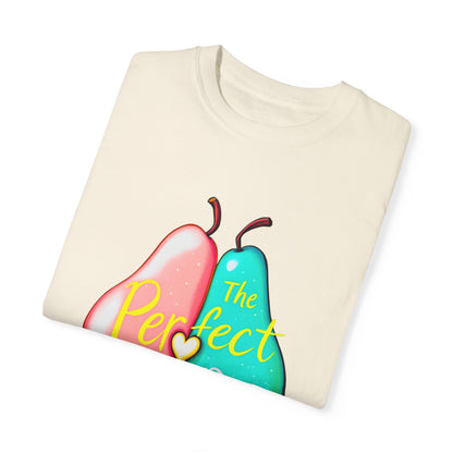 Comfort Colors 1717 Unisex Garment-Dyed T-shirt - "The Perfect Pair" Cute Pear Couple Design (v2)