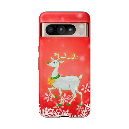 Festive Reindeer No.3 – Santa Hat with Holiday Lights Design for iPhone, Samsung & Google Models