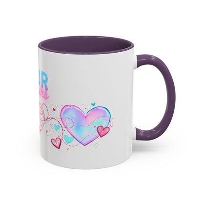 Pour toujours/Mon amour Valentine's Day Mug Set– Romantic French Gift for Couples [2 of 2] (11oz, 15oz)