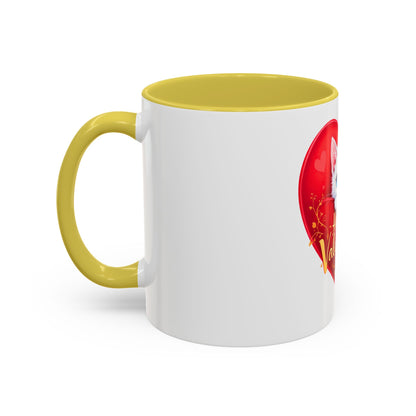 Adorable White Kitten Valentine's Day Mug – Cute & Romantic Gift (11oz)
