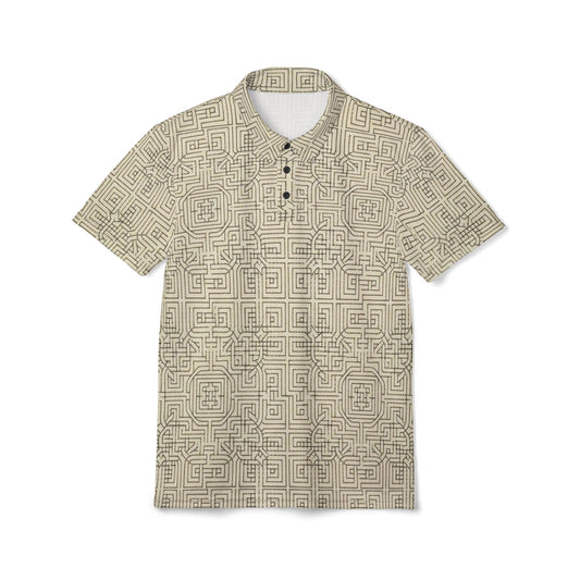 Micro-Maze Line Work Polo Shirt