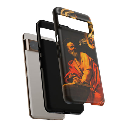 Tough Phone Case for iPhone, Samsung and Google Pixel - Caravaggio, Inspiration of St. Matthew (1602)