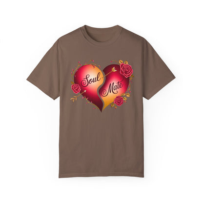 Comfort Colors 1717 Unisex Garment-Dyed T-shirt - "Soul Mate" Couple’s T-Shirts – Romantic Matching Valentine’s Day Gift