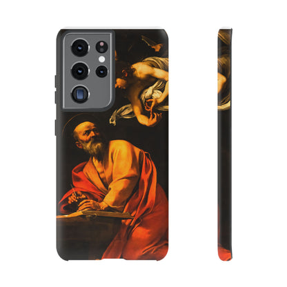 Tough Phone Case for iPhone, Samsung and Google Pixel - Caravaggio, Inspiration of St. Matthew (1602)