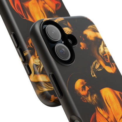Tough Phone Case for iPhone, Samsung and Google Pixel - Caravaggio, Inspiration of St. Matthew (1602)