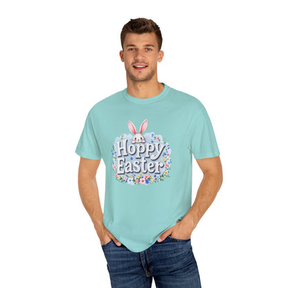 Comfort Colors 1717 Unisex Garment-Dyed T-shirt - Hoppy Easter Bunny Peek